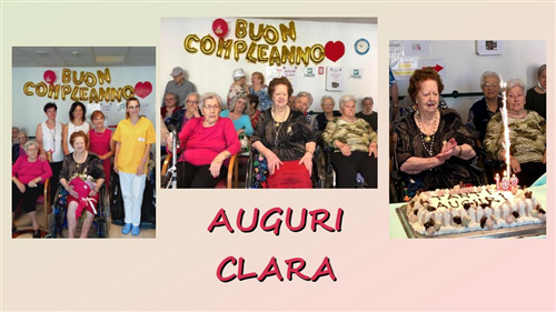 Grande festa per i 102 anni di Clara